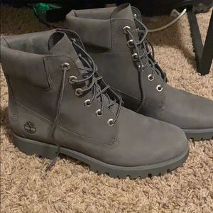 Gray Timberland Boots